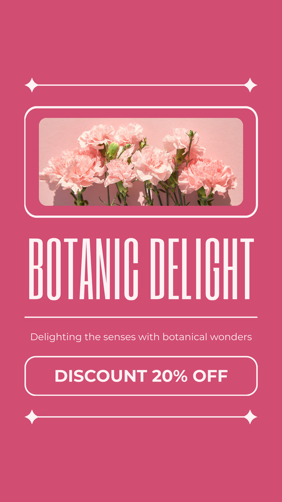 Designvorlage Botanic Delight Offer with Discount für Instagram Story