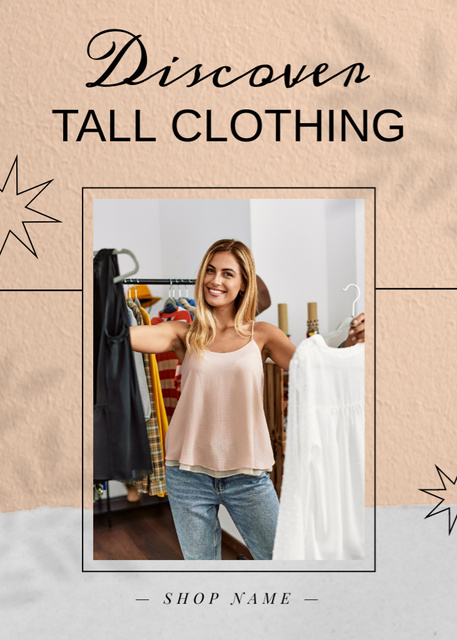 Offer of Stylish Clothing for Tall Flayer Modelo de Design