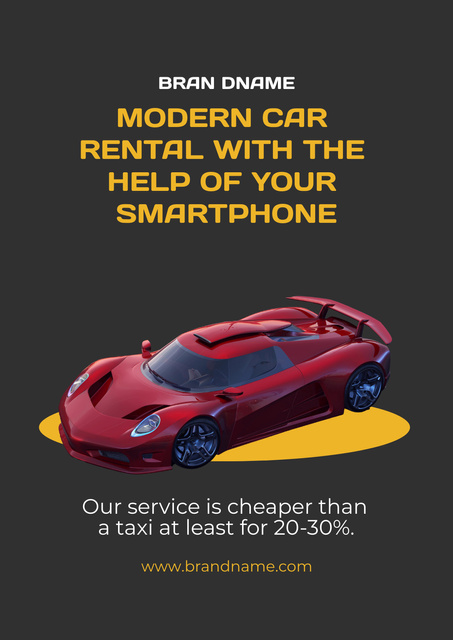 Supreme Car Hiring Service Poster Modelo de Design