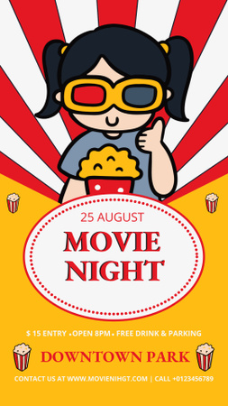 Template di design Movie Night in Downtown Park Instagram Story