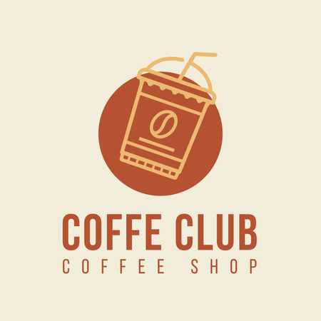 Template di design Coffee Club Service Offer Logo 1080x1080px