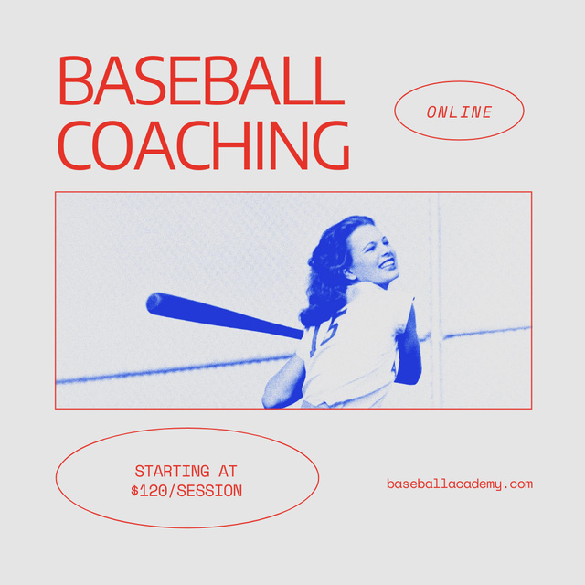 Modèle de visuel Baseball Coaching Offer - Instagram