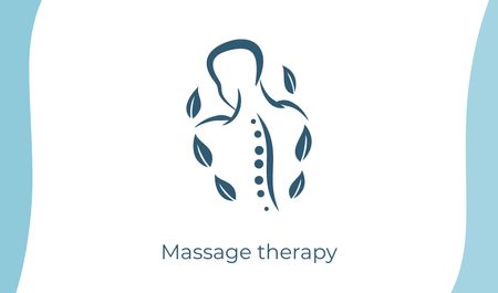 Massage Therapy Services Offer Business card Modelo de Design