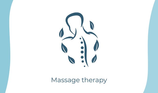 Platilla de diseño Massage Therapy Services Offer Business card