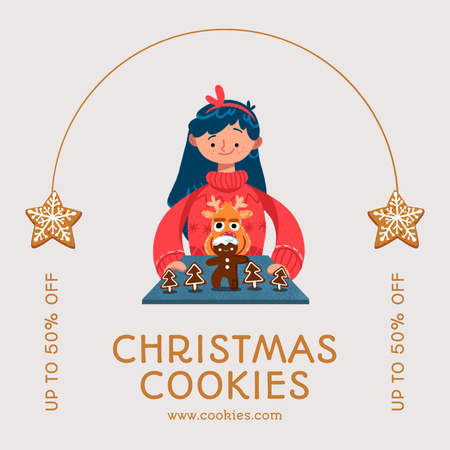Christmas Cooking Discount Animated Post Design Template