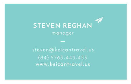Contact Information of Company Manager Business Card 85x55mm Design Template