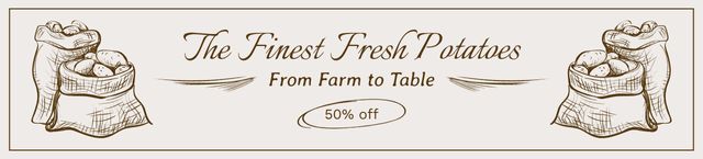 Plantilla de diseño de Offer Discount on Fresh Potatoes Ebay Store Billboard 