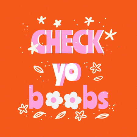 Breast Cancer Check-up Motivation Animated Post Šablona návrhu