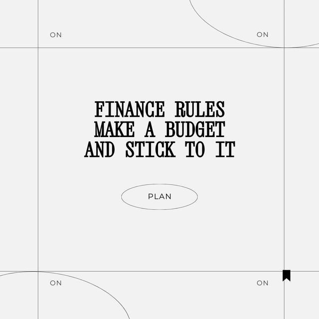 Finance Rules concept Instagram Πρότυπο σχεδίασης