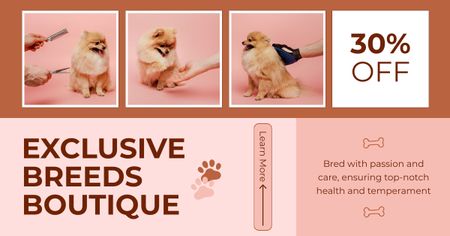 Discount on Exclusive Dog Breeds Facebook AD Design Template
