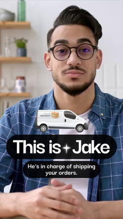 Modèle de visuel Apprenez à connaître le personnel des petites entreprises avec voiture - TikTok Video