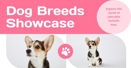 Ontwerpsjabloon van Facebook AD van Showcase voor hondenfokkers