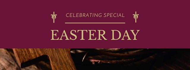 Easter Day Celebration Announcement Facebook cover Design Template