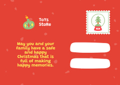 Jolly Christmas Greetings with Cute Baby and Toys