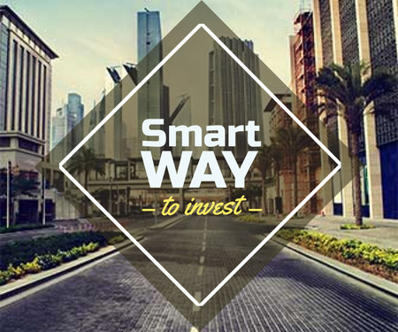 Ontwerpsjabloon van Large Rectangle van smart investments banner
