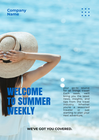 夏の旅行と観光 Newsletterデザインテンプレート