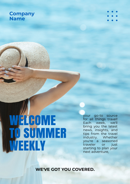 Summer Travel and Tourism Newsletterデザインテンプレート