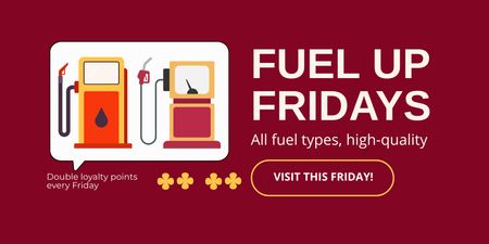 Platilla de diseño Friday Promotional Offer on Fuel Twitter