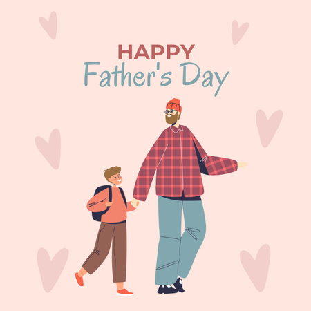 Wishing You a Memorable and Enjoyable Father's Day! Instagram Design Template
