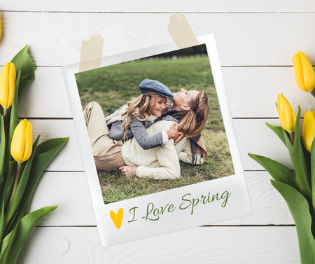 Designvorlage Inspirational Greeting of Spring für Facebook