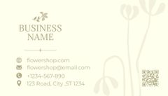 Flowers Shop Advertisement on Elegant Beige