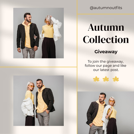 Szablon projektu Autumn Collection of Clothes for Couples Instagram