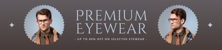 Offer of Premium Eyewear Ebay Store Billboard Design Template