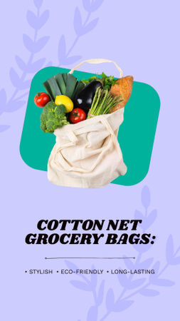 Long-Lasting Net Bags For Groceries Instagram Video Story Modelo de Design