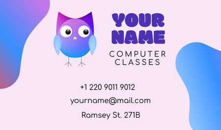 Computer Classes Announcement Business card Design Template