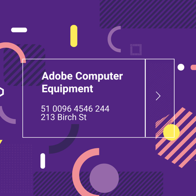 Computer Equipment Promotion Square 65x65mm Design Template