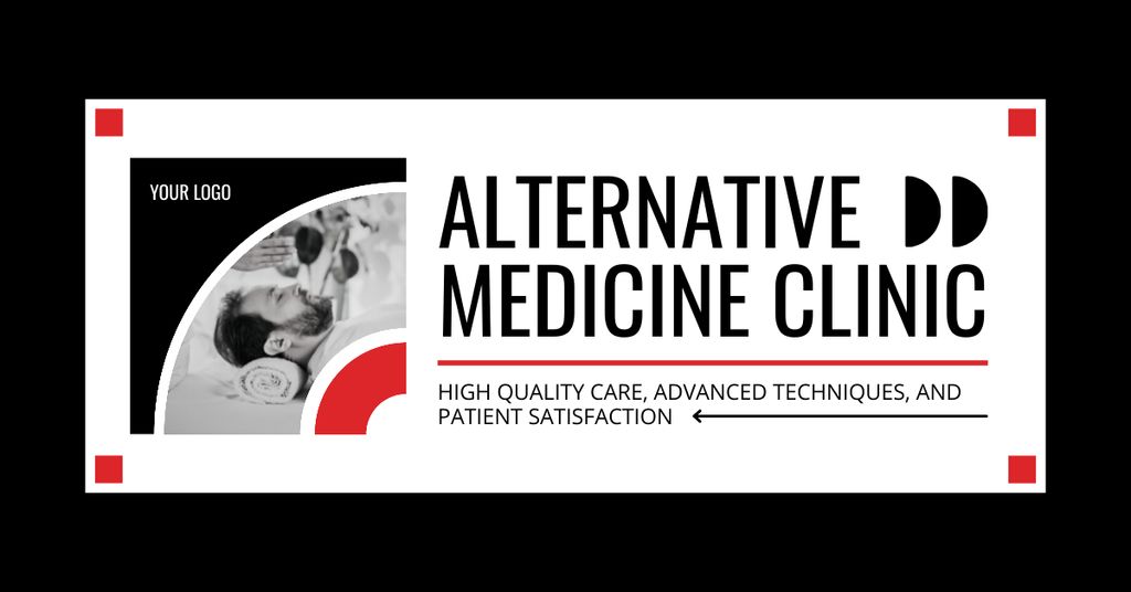 Magnificent Alternative Medicine Clinic Ad With Slogan Facebook AD Šablona návrhu