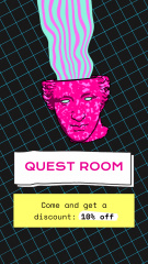 Quest Room Offer With Discount And Head Sculpture