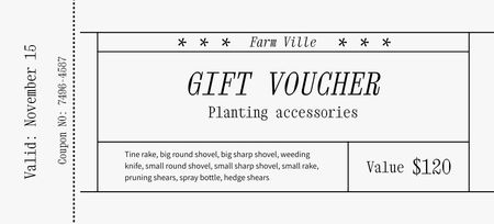 Planting Accessories Offer Coupon 3.75x8.25in Design Template