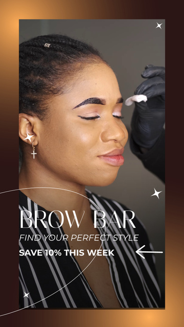 Brow Bar Service With Discount TikTok Videoデザインテンプレート
