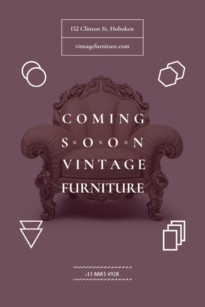 Antique Furniture Auction Luxury Armchair Tumblr Šablona návrhu