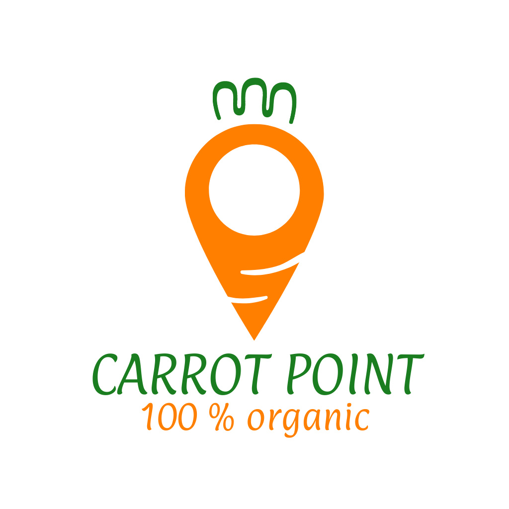 Carrot point logo design Logo Modelo de Design