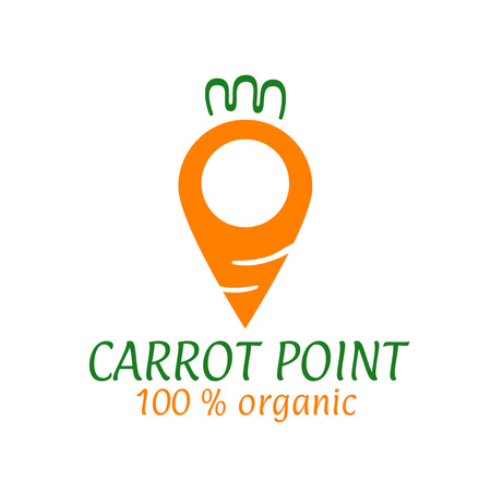 Carrot point logo design Logo Design Template