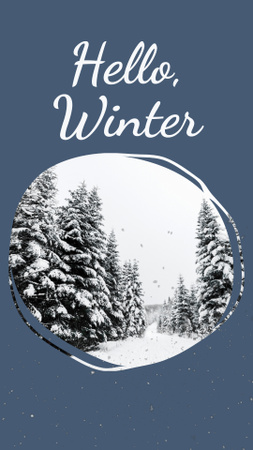 Winter Inspiration with Snowy Forest Instagram Video Story Design Template