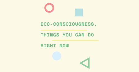 Eco-consciousness concept Facebook AD tervezősablon