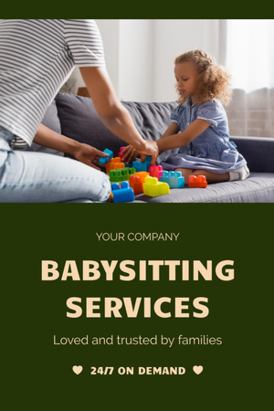 Parlak Oyuncaklarla Bebek Bakımı Hizmetleri Reklamı Flyer 4x6in Tasarım Şablonu