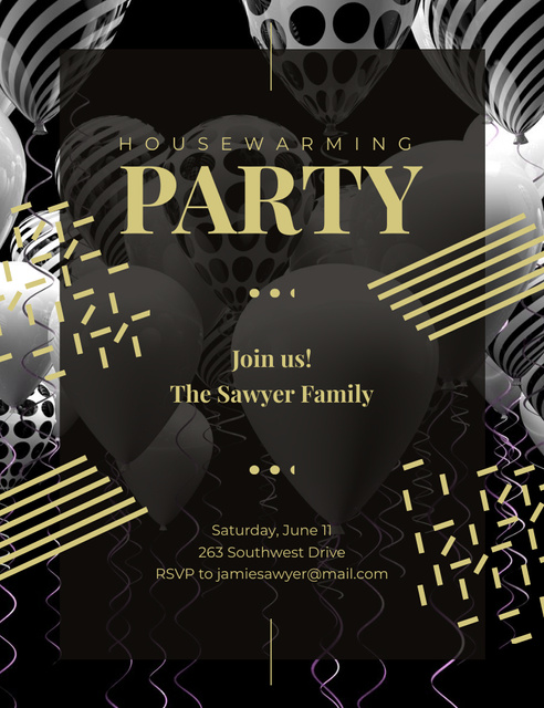 Platilla de diseño Housewarming Party Announcement Invitation 13.9x10.7cm