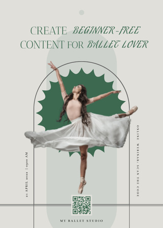 Ballet Studio Ad with Girl Flayer tervezősablon