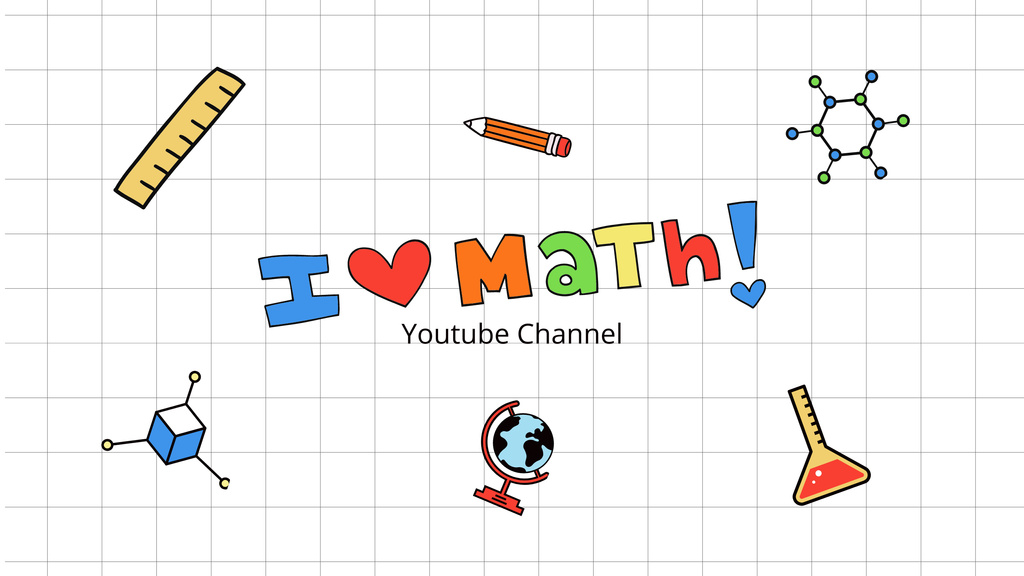 Designvorlage Illustrated Science Symbols für Youtube