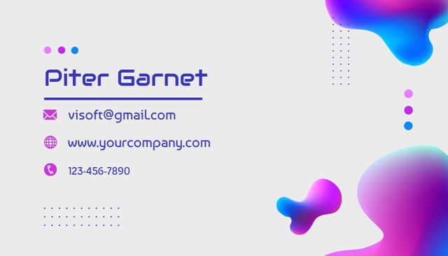 Senior Software Engineer Services Promotion on Purple Business Card USデザインテンプレート