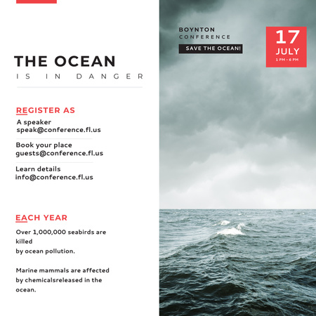 Platilla de diseño Boynton conference Ocean is in Danger Instagram