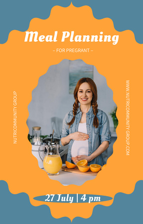 Nutritionist for Pregnant Services Offer Invitation 4.6x7.2in Design Template