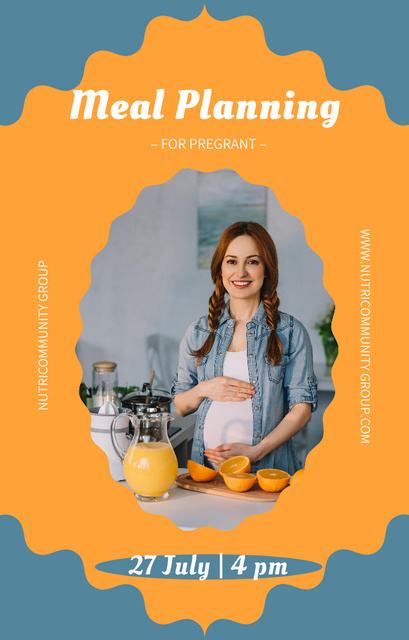 Nutritionist Services Offer For Pregnant In Summer Invitation 4.6x7.2in Πρότυπο σχεδίασης