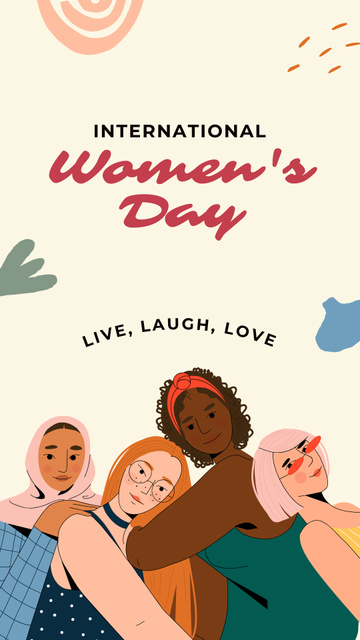 Phrase on International Women's Day Instagram Story – шаблон для дизайна
