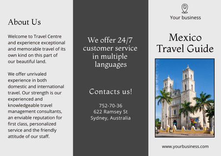 Travel Tour in Mexico Brochure Tasarım Şablonu