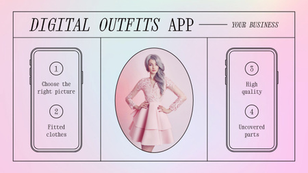 Modèle de visuel Annonce d'une nouvelle application mobile avec des tenues numériques - Youtube Thumbnail